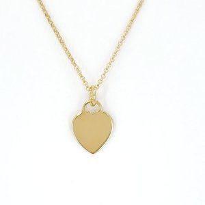 14K Gold Plated on Sterling Silver Heart Necklace